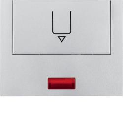 Berker 16417103 Hotelcard switch attachment with print and red lens Alu Berker K.5