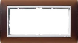 Gira 1002331 cover frame 2f without MS for pure white Gira Event Opaque Dark Brown