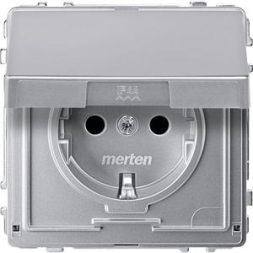 MERTEN MEG2310-7260 SCHUKO socket aluminum AQUADESIGN