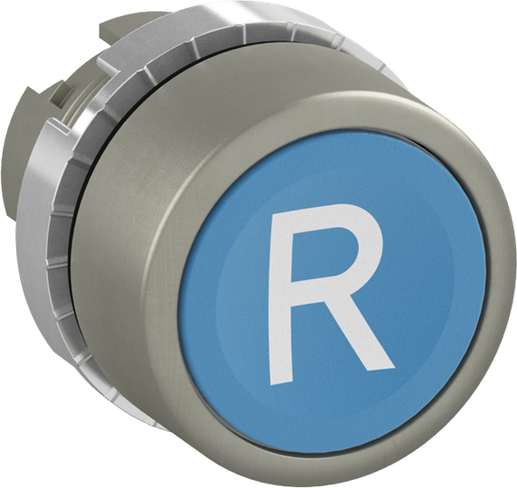 ABB Stotz-Kontakt 1SFA187143R9504 P9MPNLG037 flat bl R metal push button