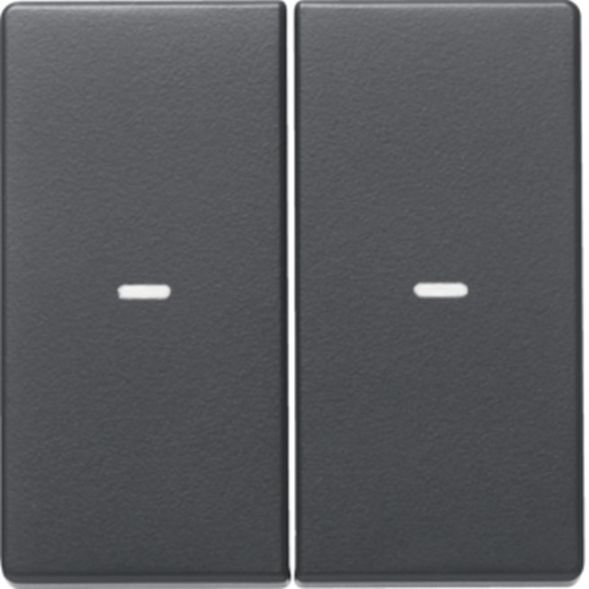 BERKER 80960326 Cover for push button sensor Q.1/Q.3 | 2-way | anthracite velvet lacquered