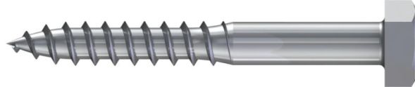 Reisser 000571V038-0600354-1 DIN 571 wood screws, hexagon head, 6.0 X 35, stainless steel A2, pickled, passivated, packed in 200 pieces
