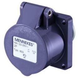 Mennekes 603 16A2P 25V IP44 surface-mounted box