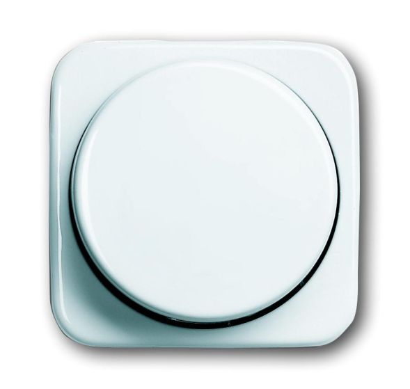 Busch-Jaeger 2115-214 central plate, with rotary knob, fastening nut and neon lamp alpine white