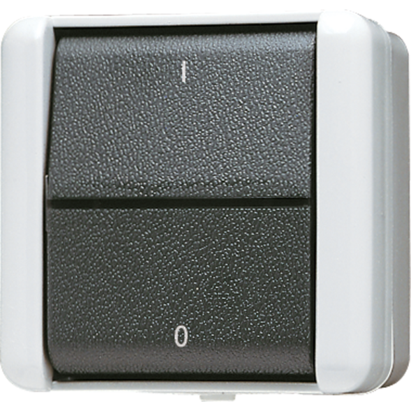 Jung 802W rocker switch, off 2-pole, 10 AX 250 V ~, IP 44, WG 800