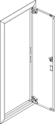 ABN for flush-mounted flat distributor 1x6 row ESPRO cover frame with solid door (GBRU16T)