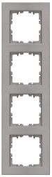 Kopp 402847003 4-way HK07 steel-colored cover frame
