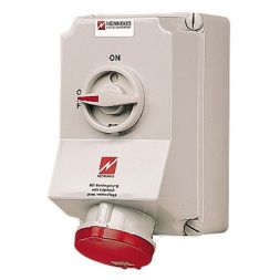 Mennekes 5956AB DUO 63A 4-pole 6h 400V IP44 wall socket