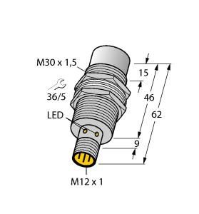 Turck 1646633 NI30U-MT30-AP6X-H1141 Inductive sensor