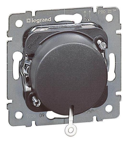 Legrand 775809 pull switch insert universal 1-pole 6A/250V, (grey)