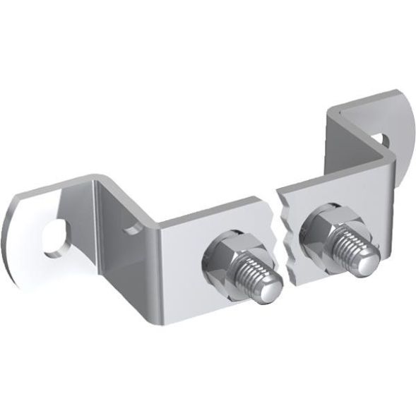 Pröpster 910 306 V2A angled with 5xM10 earthing bar