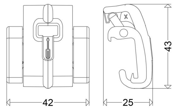 Schuch 900539004 KKS P plastic locking clips