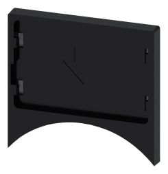 Siemens 3SU1960-0AS10-0AA0 flat rounded black 17.5x27mm label holder