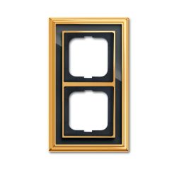 Busch-Jaeger 1722-835 cover frame, 2-way frame polished brass anthracite