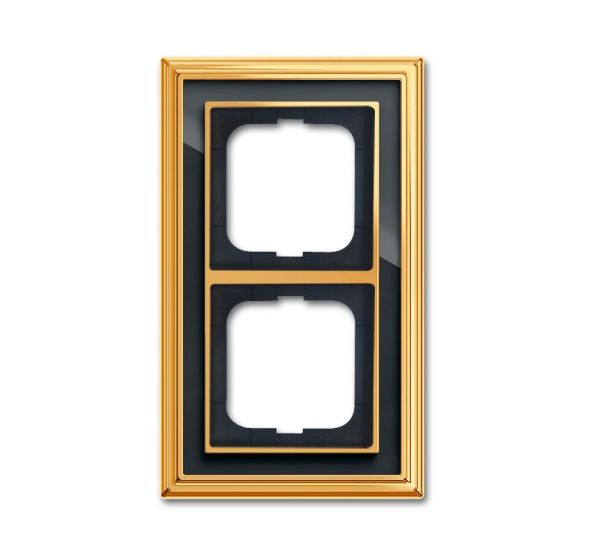 Busch-Jaeger 1722-835 cover frame, 2-way frame polished brass anthracite