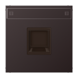 Jung AL1969-15NAWED cover (latched) for modular jack sockets 1-way, EMT, AMP, MTRJ, with label field, painted aluminum, LS series, dark