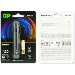 GP 260GPACTCP2100 clip flashlight 20 lm 25m, IPX4 incl. battery