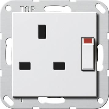 Gira 277803 socket BS 13 A KS switchable System 55 pure white