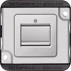 MERTEN MEG3156-7060 push button insert 1-pole 10A matt silver