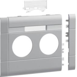 TEHALIT GB12021K7035 modular panel 2-way plug-in label 120mm light grey