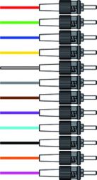 Paschke Datensysteme 10204BUNT-02 ST 9 OS2 2.0m VPE=12 pieces colored LWL fiber pigtail