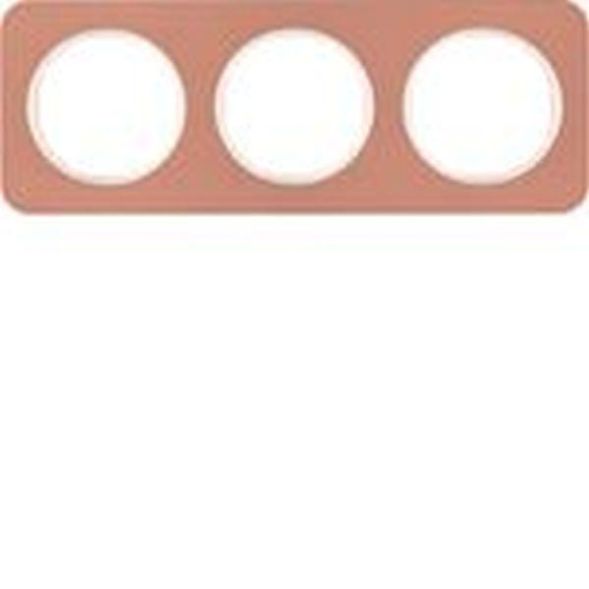 Berker MAN0106217 frame 3-way R.1 copper/polar white