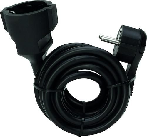 PROTEC.class 05105802 PSKFL5s H05VV-F 5m black protective contact flat plug