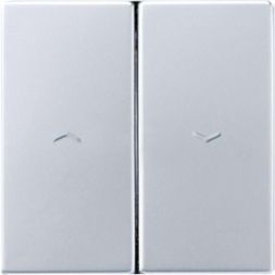 Jung AL2995PP rocker 2-way, symbol arrow (embossed), LS series, aluminium