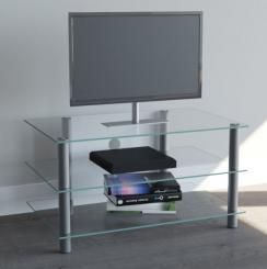 VCM Netasa clear glass TV rack