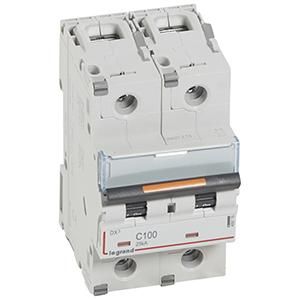 Legrand 409776 Circuit breaker DX3 C100A 2P 25KA 3M