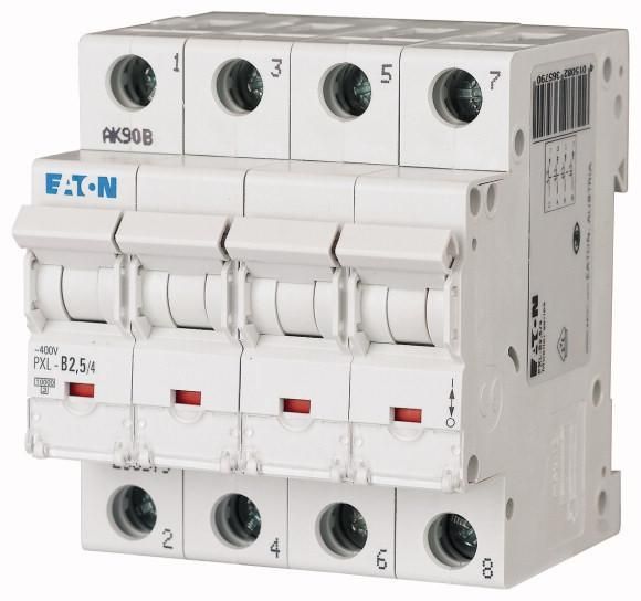 Eaton PXL-B2,5/4 circuit breaker, 2.5A, 4p, B-Char, 236579