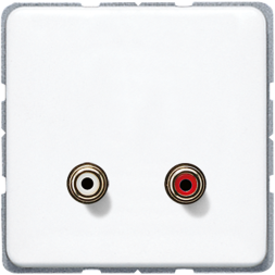 Jung MACD1021WW Multimedia connection system Cinch Audio, CD series, alpine white