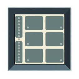 Issendorff 30289 frameless 8 keys 6 LEDs bar size TS black glass keypad