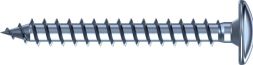 Reisser 009258S121-060040L-1 KBS small fitting screw, half-round head, TX, VG, 6.0 x 40, steel, galvanized, blue, 1x sliding, pack of 4 pieces / UK: 4 pack