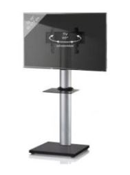 VCM ONU black lacquer TV stand with intermediate base