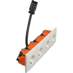 Hochköpper 76541 D 11.6614/674.02 SI GE30 LD four-way socket SCHUKO