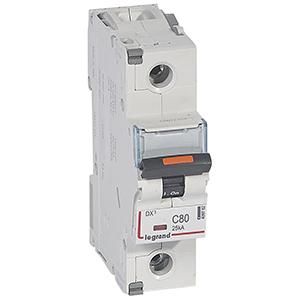 Legrand 409762 Circuit breaker DX3 C80A 1P 25KA 1, 5M