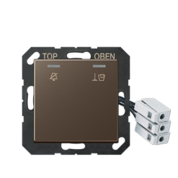 Jung ACUKO5M230MO hotel cover with LED unit 230 V, outdoor unit, series A, mocha