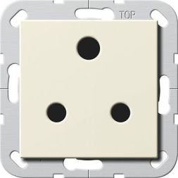 Gira 277401 socket Round Pin 15 A switchable System 55 Cream white