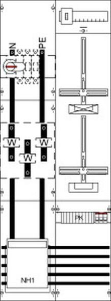 ABB Striebel &amp;amp; John KA4267 measuring and transformer panel BH5 2FB pre-wired with meter cross, 2CPX033067R9999