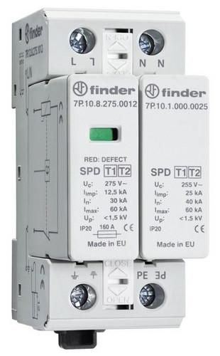 Finder 7P.12.8.275.1012 SPD surge arrester type 1 1-phase