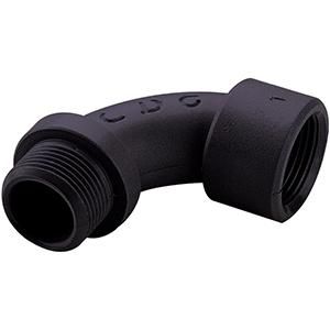 Legrand 386373 screw connection M/F90 PG11, (black)