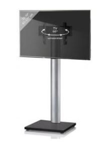 VCM ONU black lacquer TV stand without intermediate shelf