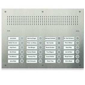 Ritto RGE1814225 Acero pur stainless steel door station audio, 24 WE, stainless steel