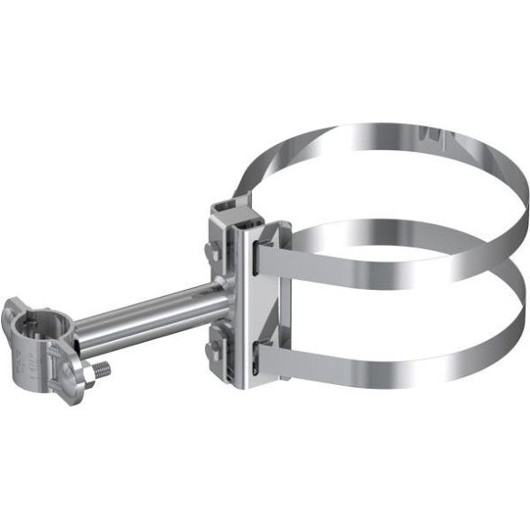 Pröpster 490 541 with clamp V2A for D:42mm wall distance 200mm air mast bracket