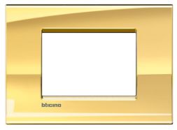 Bticino LNA4803OA Light frame ICEGOLD 3-module, (Gold)