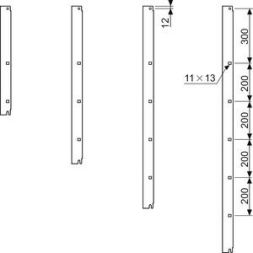 Schneider Electric NSYSPLA150 for mounting plate or 19-frame H1500mm support