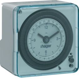 Hager EH712 daily timer compact 1S 16A analogue