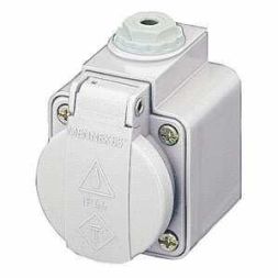 Mennekes 10081 16A2P+E 230V surface-mounted socket SCHUKO