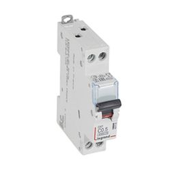 Legrand 407733 Circuit breaker DX3 C0, 5A 1P+N 6KA 1M